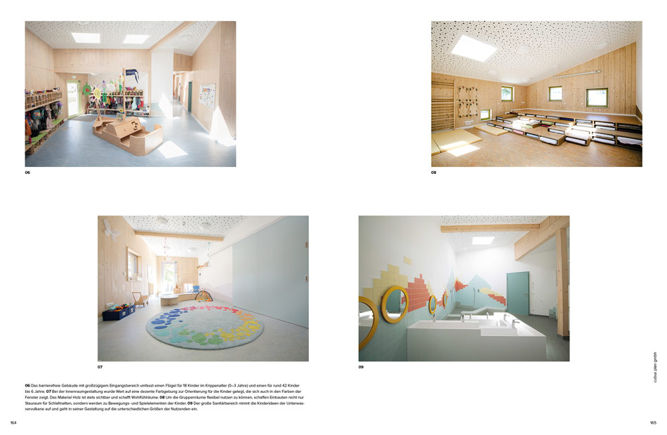 Doppelseite im Jahrbuch der Architektur 2025/2026 Kita in Zinnowitz