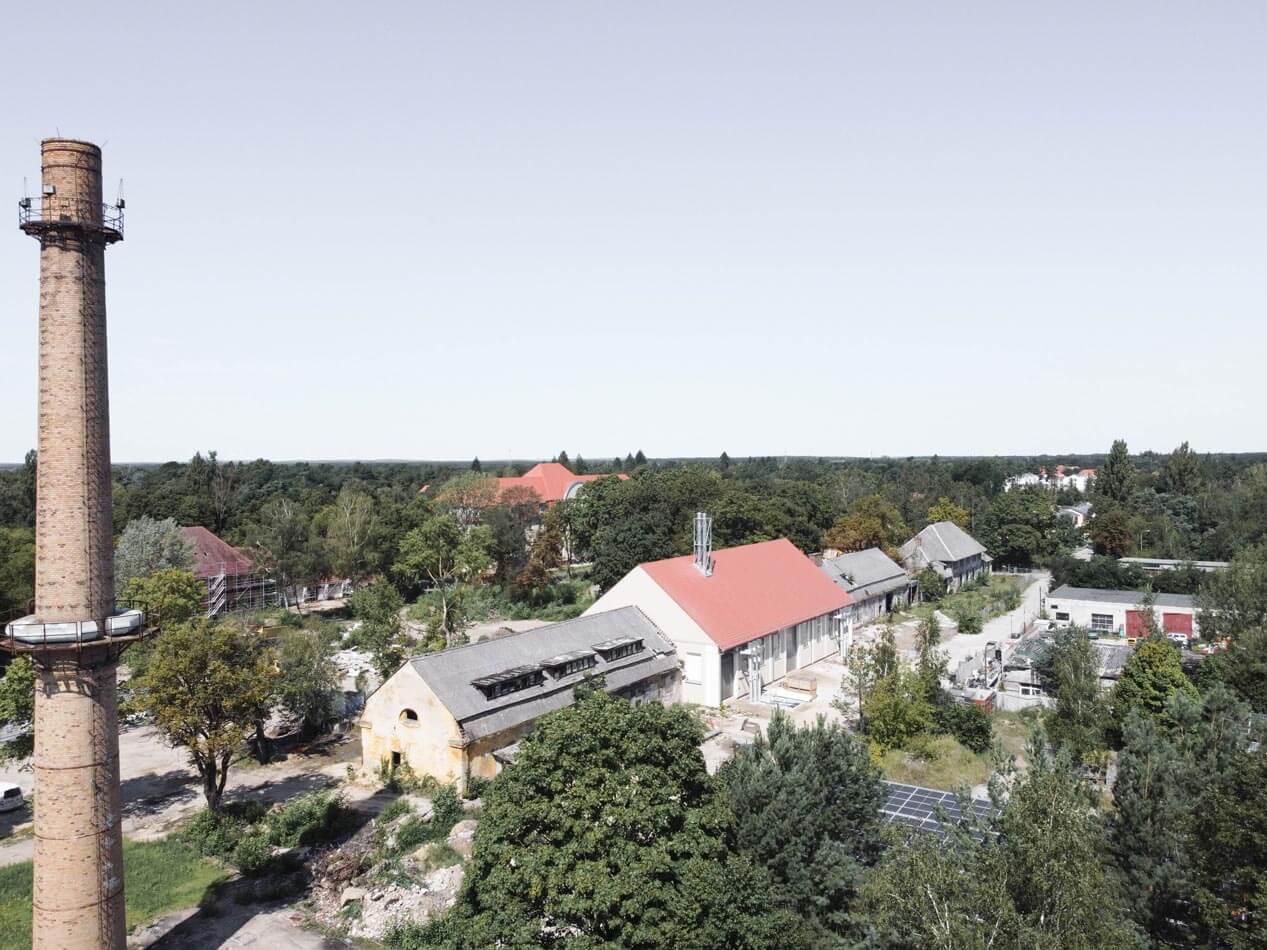 INFA-HEIZ-Luftaansicht Ansicht des Heizhauses aus der Luft