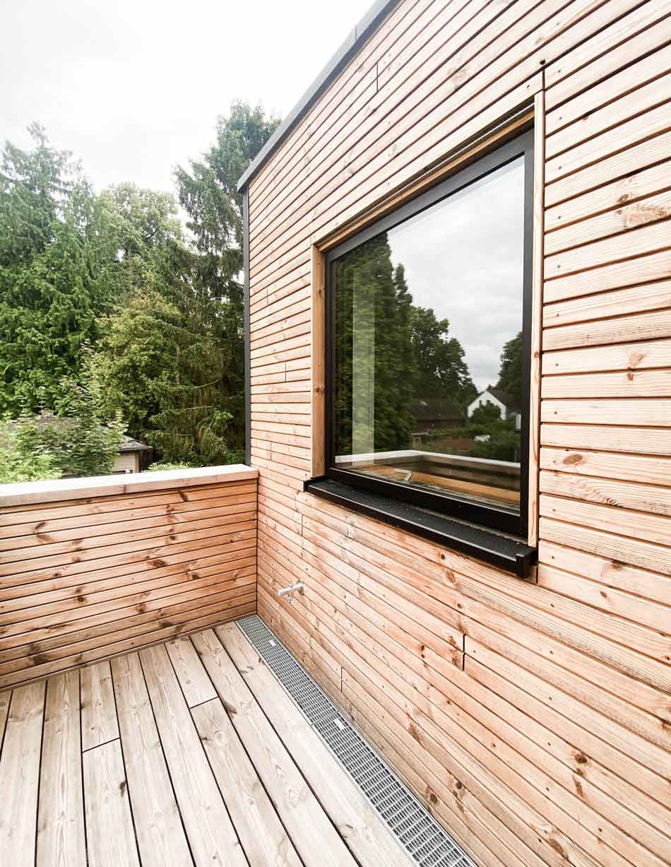 Balkonansicht vor Fertigstellung Obergeschoss