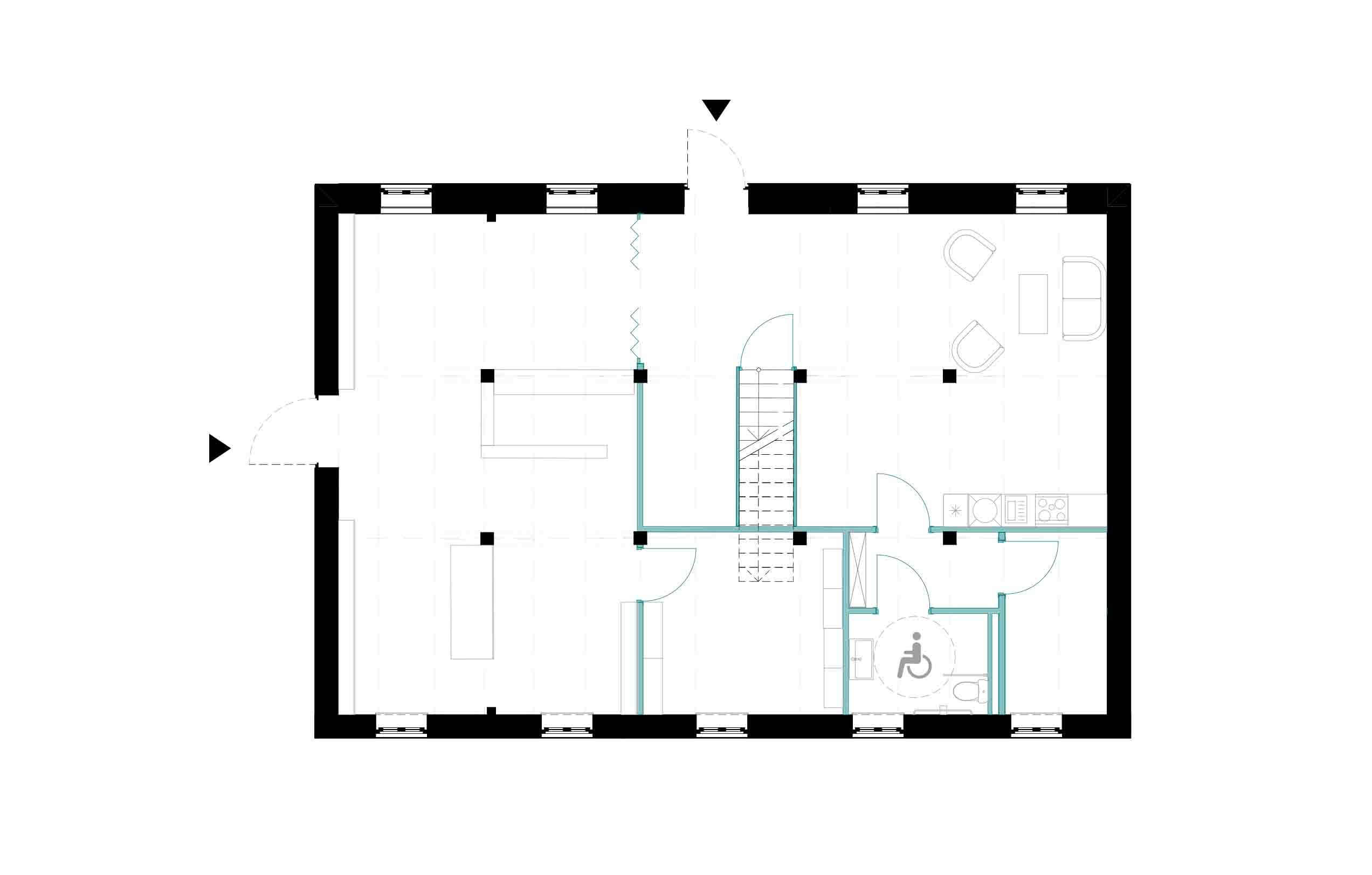 Grundriss des Regionalladens am Schloss Penkun